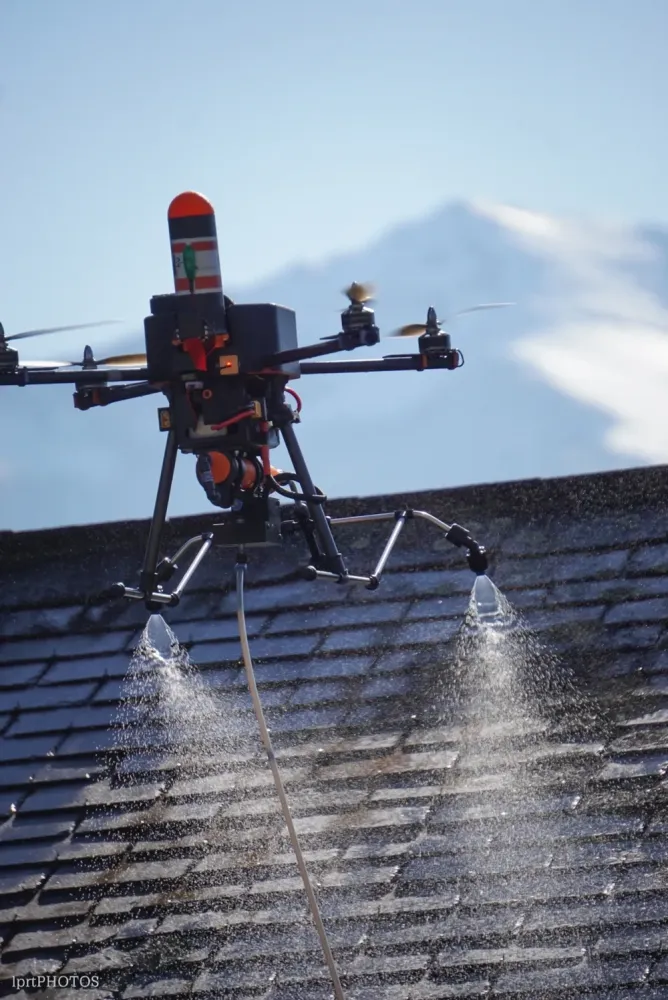 démoussage toiture drone à Lourdes